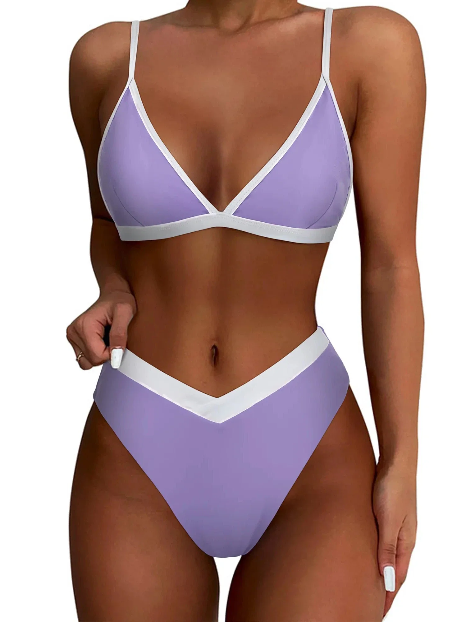 Triangle High Cut Bikini Set - Image 37